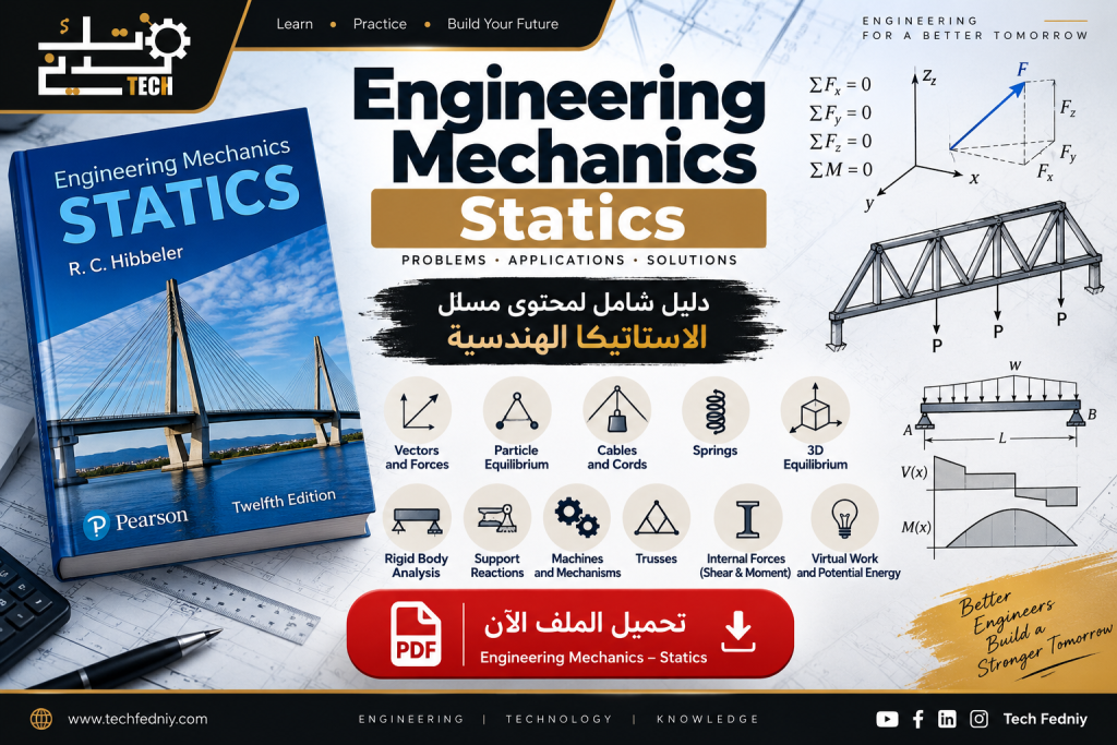 Engineering Mechanics Statics مسائل الاستاتيكا الهندسية